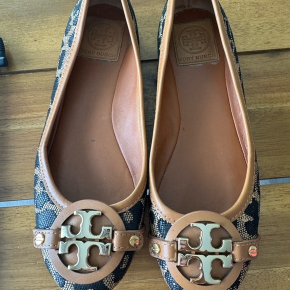 Tory Burch Aaden Ballet Flat Leopard Print Size 6 - Picture 2 of 6